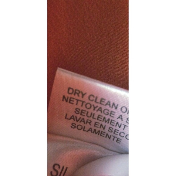 BCBG Max Azria Silk Halter Top Crop Blouse Women's 12 Orange Ethereal NWT - Picture 9 of 9